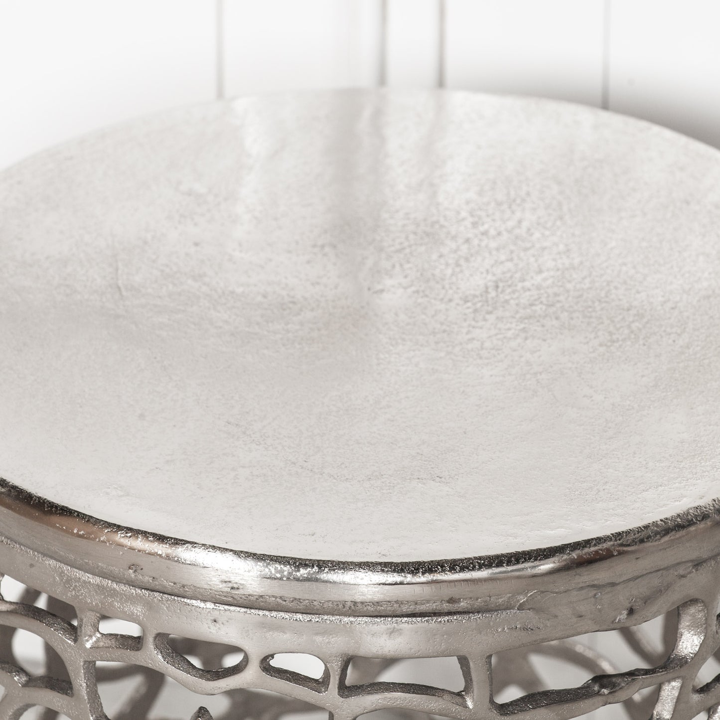 Aluminium fretwork side table