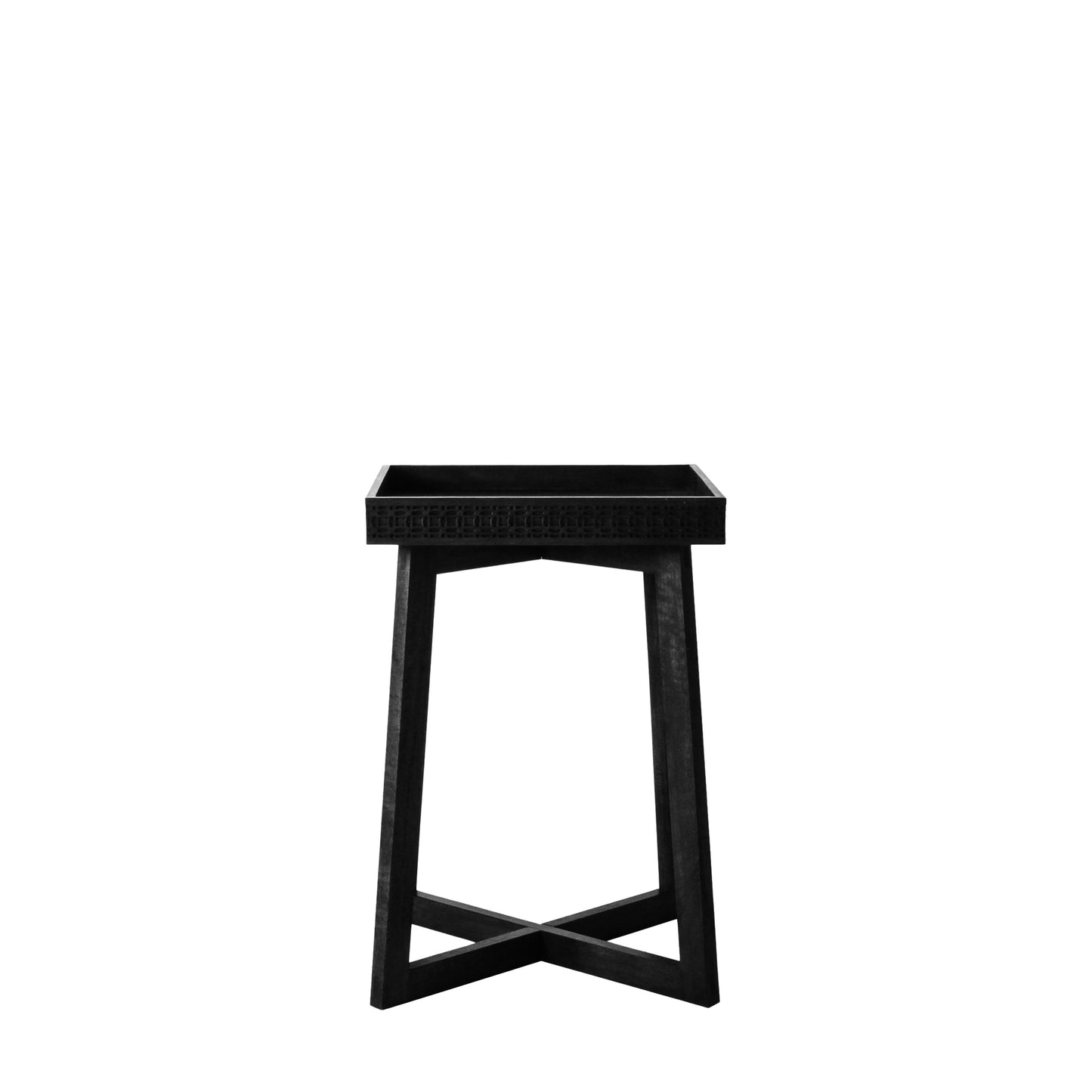 Boho Bedside Table Black
