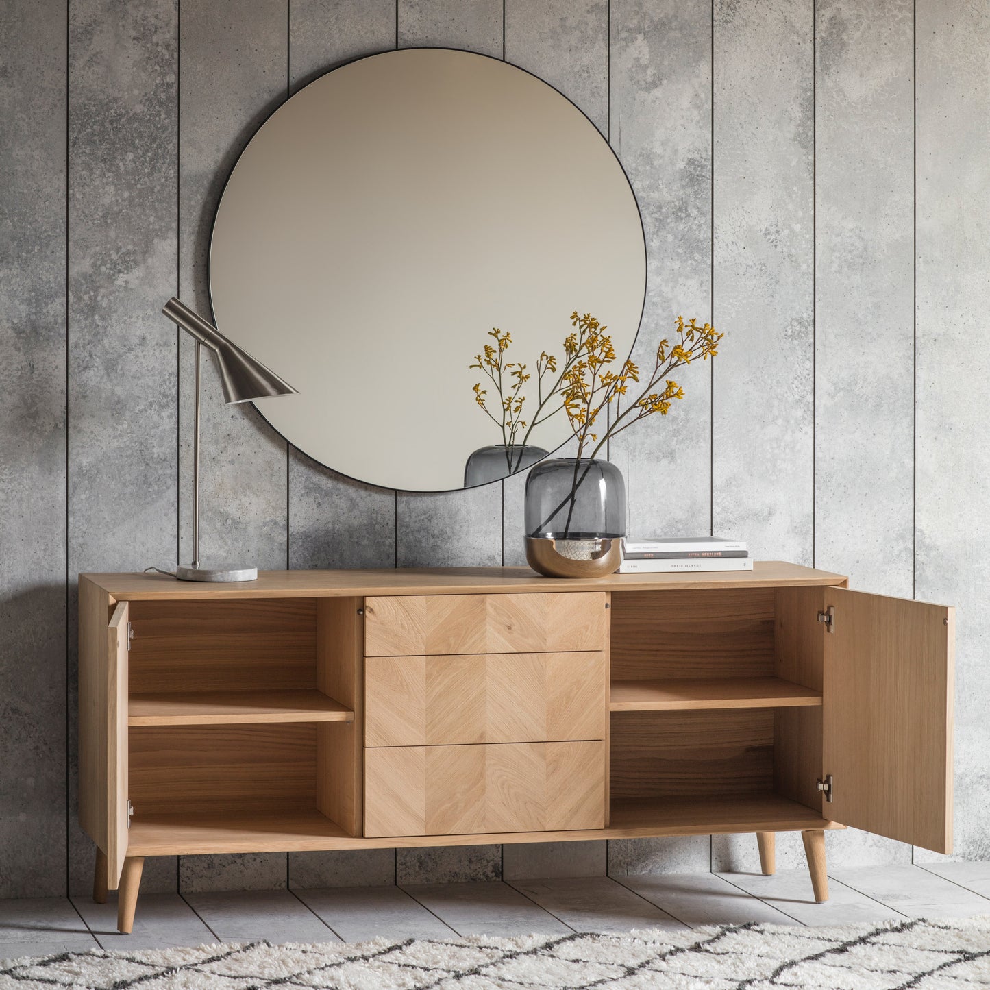 Milano 2Dr/3Drwr Sideboard