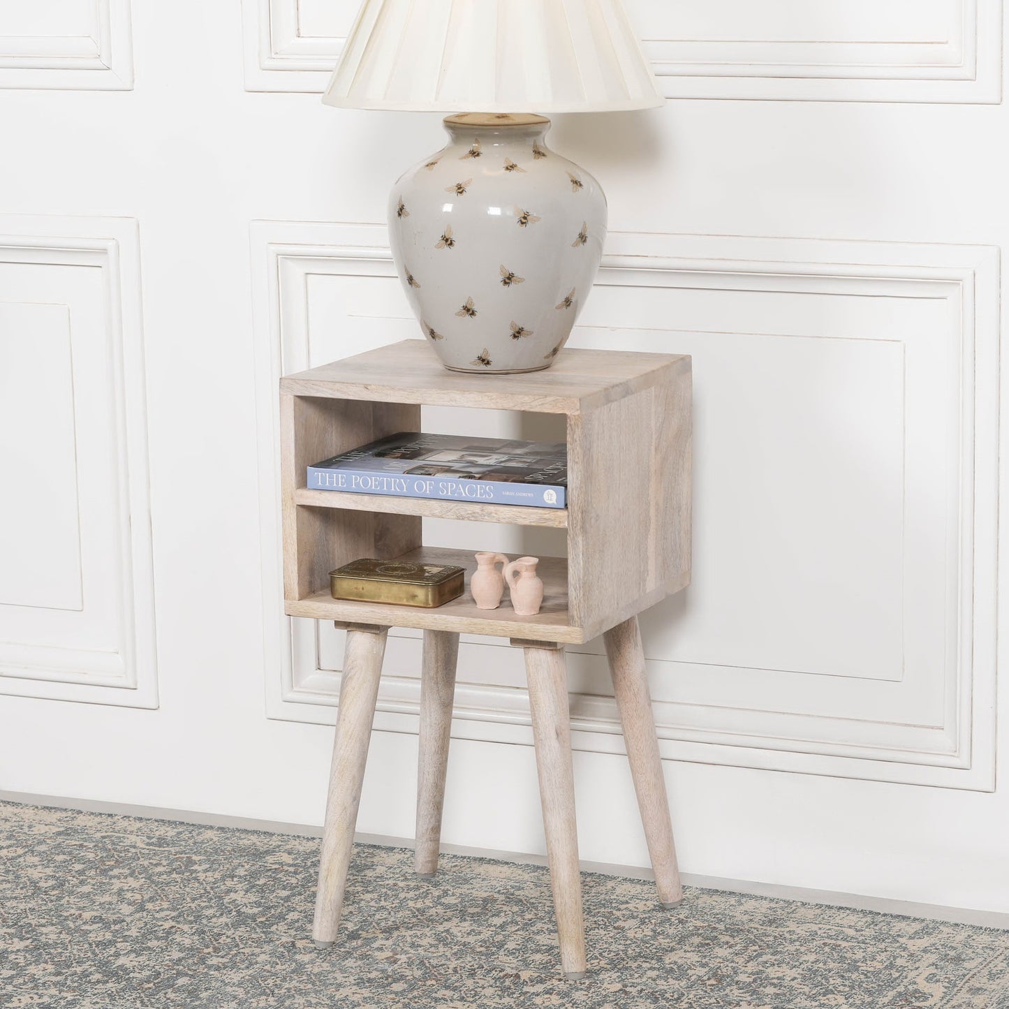 Blanchie wooden modern bedside table