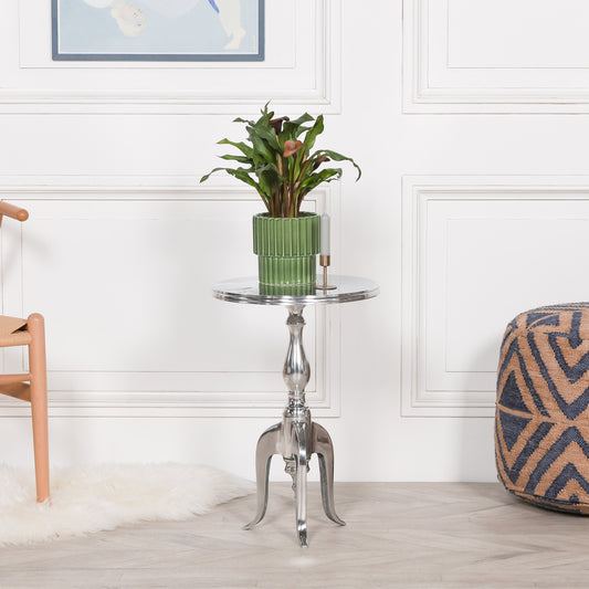 Aluminium round side table
