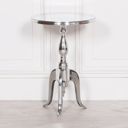 Aluminium round side table