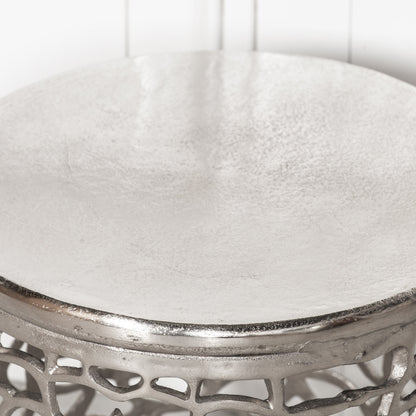 Aluminium fretwork side table