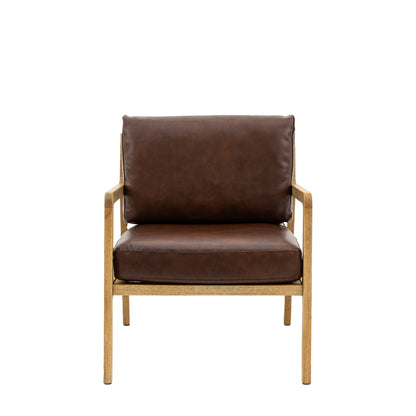 Cortona Armchair Antique Brown Leather