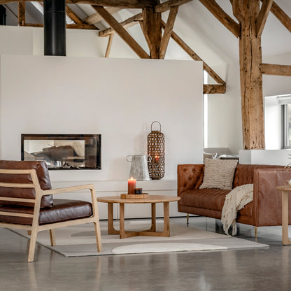 Cortona Armchair Antique Brown Leather