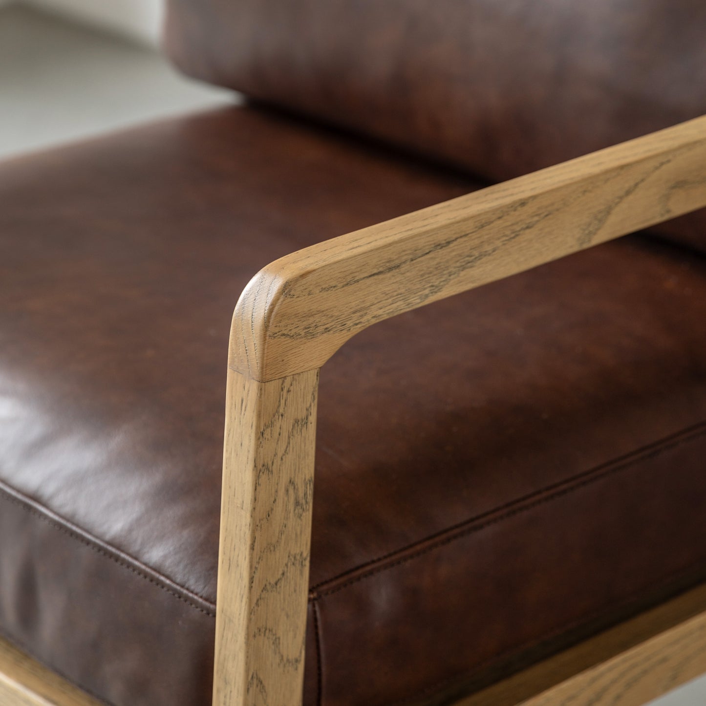 Cortona Armchair Antique Brown Leather
