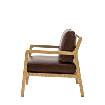 Cortona Armchair Antique Brown Leather