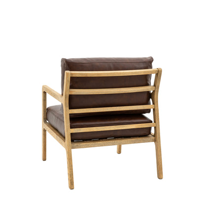 Cortona Armchair Antique Brown Leather