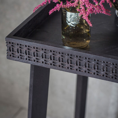 Boho Bedside Table Black