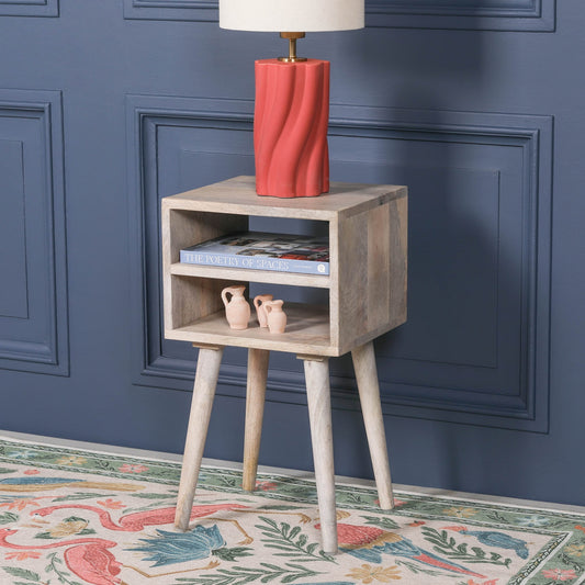 Blanchie wooden modern bedside table